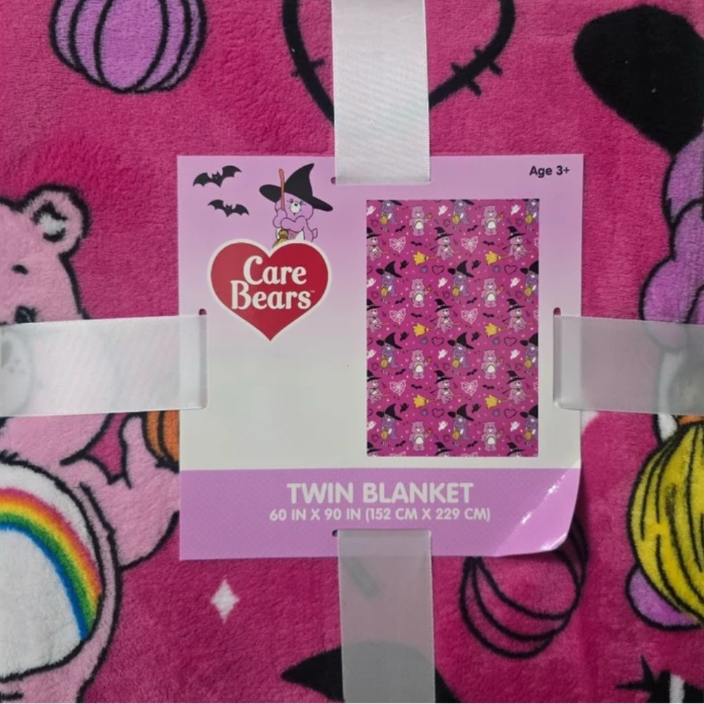 Care Bears Pink and Yellow Twin Blanket